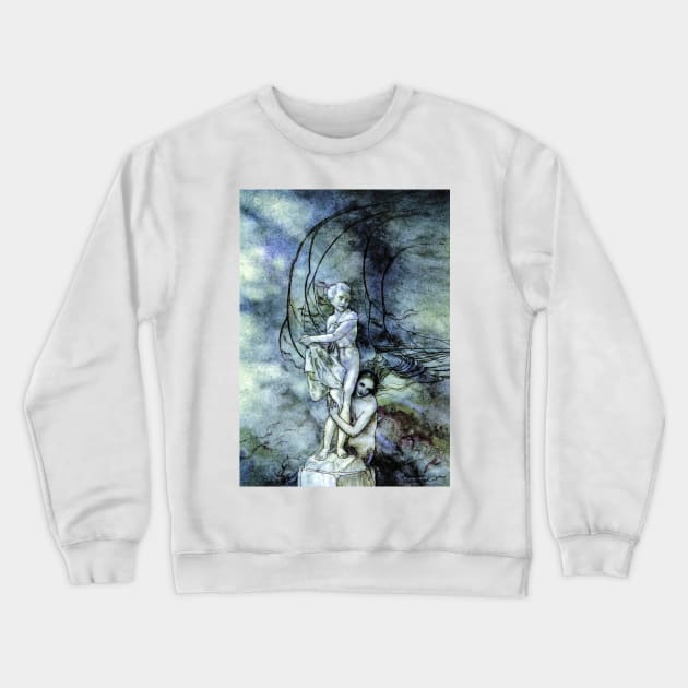 The Little Mermaid - Arthur Rackham Crewneck Sweatshirt by forgottenbeauty